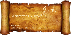 Glattstein Azár névjegykártya